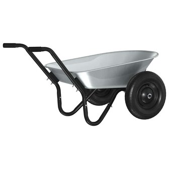 Kruiwagen Zilver en Zwart 124 x 73 x 65 cm Staal 2