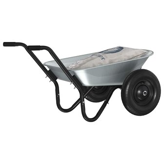 Kruiwagen Zilver en Zwart 124 x 73 x 65 cm Staal 3
