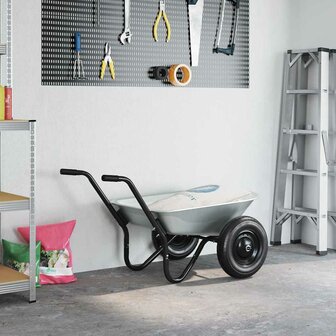 Kruiwagen Zilver en Zwart 124 x 73 x 65 cm Staal 4