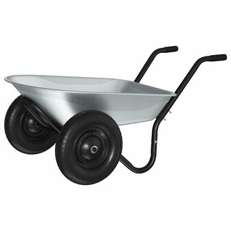 Kruiwagen Zilver en Zwart 124 x 73 x 65 cm Staal 7