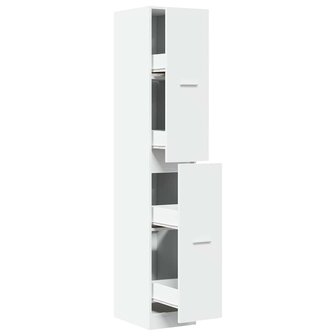 Apothekerskast Wit 30x41x174,5 cm Bewerkt Hout 2
