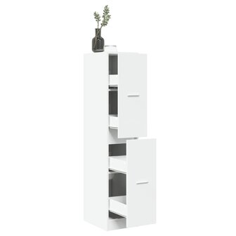 Apothekerskast Wit 30x41x144,5 cm Bewerkt Hout 1