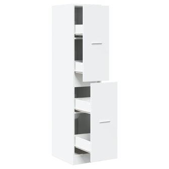 Apothekerskast Wit 30x41x144,5 cm Bewerkt Hout 2