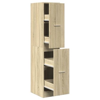 Apothekerskast Sonoma eiken 30x41x144,5 cm bewerkt hout 2