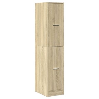 Apothekerskast Sonoma eiken 30x41x144,5 cm bewerkt hout 3