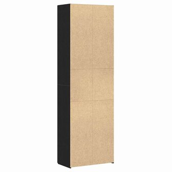 Kantoorkast met plank Zwart Eiken 60 x 32 x 190 cm Bewerkt hout 6