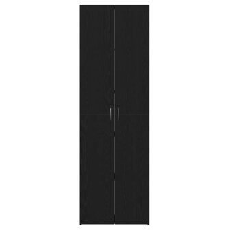 Kantoorkast met plank Zwart Eiken 60 x 32 x 190 cm Bewerkt hout 7