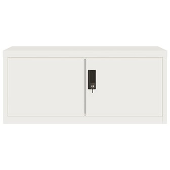 Archiefkast 90x40x110 cm staal wit 4