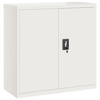 Archiefkast 90x40x130 cm staal wit 7