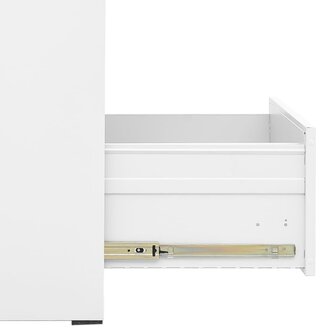 Archiefkast 46x62x133 cm staal wit 6