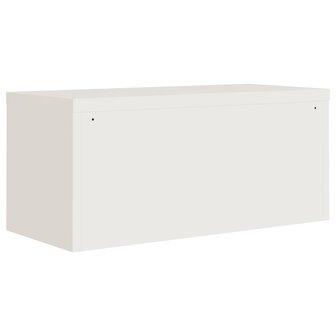 Archiefkast 90x40x40 cm staal wit 6