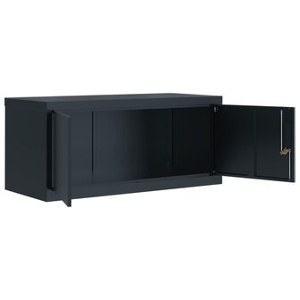 Archiefkast 90x40x40 cm staal antracietkleurig 4