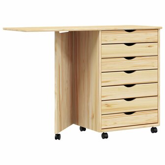 Rolkast met Bureau MOSS Heldere Vernis 105,5 x 39 x 74,5 cm 2