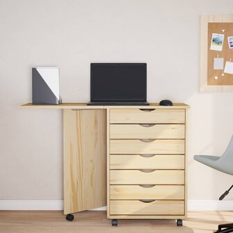 Rolkast met Bureau MOSS Heldere Vernis 105,5 x 39 x 74,5 cm 3