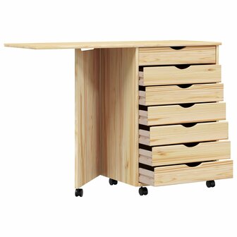 Rolkast met Bureau MOSS Heldere Vernis 105,5 x 39 x 74,5 cm 4