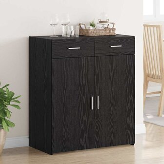 Opbergkast Zwart eiken 80 x 42,5 x 93,5 cm Bewerkt hout 1