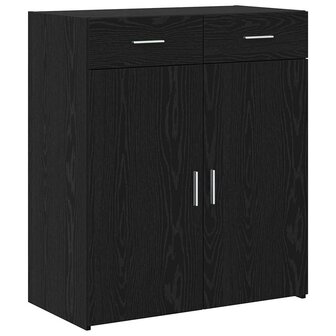 Opbergkast Zwart eiken 80 x 42,5 x 93,5 cm Bewerkt hout 2