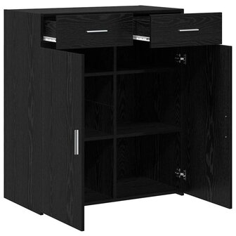 Opbergkast Zwart eiken 80 x 42,5 x 93,5 cm Bewerkt hout 5