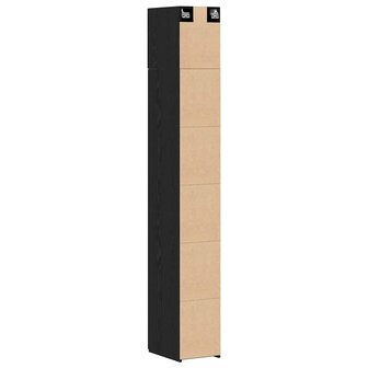 Opbergkast 3 pcs Zwart Eiken 30 x 42,5 x 225 cm 9
