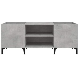 Platenkast 121x38x48 cm bewerkt hout betongrijs 5