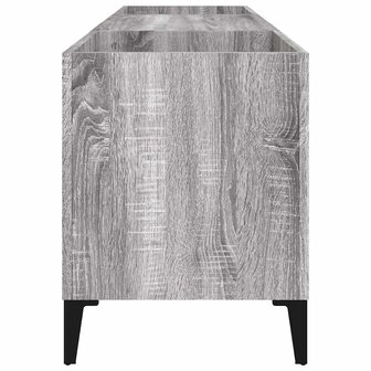 Platenkast 121x38x48 cm bewerkt hout grijs sonoma eikenkleurig 6