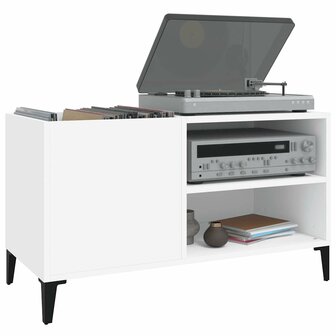 Platenkast 84,5x38x48 cm bewerkt hout wit 4