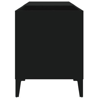 Platenkast 84,5x38x48 cm bewerkt hout zwart 6