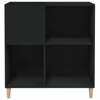 Platenkast 84,5x38x89 cm bewerkt hout zwart 5