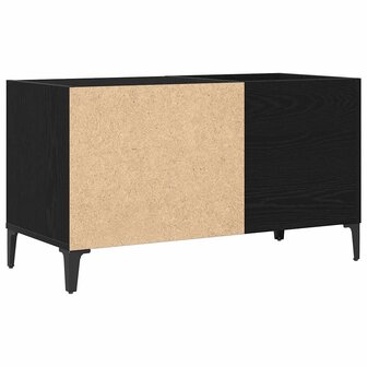 Platenkast met plank Zwart Eiken 84,5 x 38 x 48 cm Bewerkt hout 7