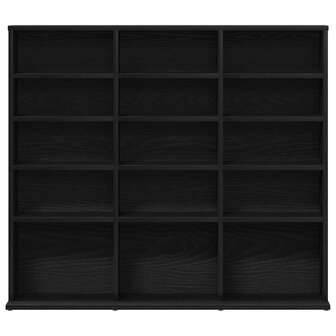 CD-kast 100x23x89,5 cm bewerkt hout zwart eikenkleurig 5