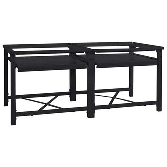 Wasmachineverhoger 2 stuks Zwart 120 x 56 x 52 cm Staal 1