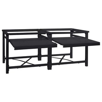 Wasmachineverhoger 2 stuks Zwart 120 x 56 x 52 cm Staal 2
