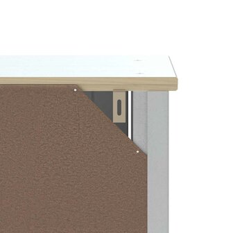 Wasmachinekast BERG 76x27x164,5 cm massief hout wit 7