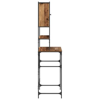 Wasmachinekast Oudhout 68 x 48,5 x 194 cm Bewerkt hout 7
