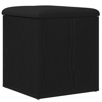 Opslagbank met opslag Zwart Eiken 42 x 42 x 45 cm Bewerkt hout 2
