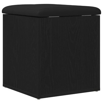 Opslagbank met opslag Zwart Eiken 42 x 42 x 45 cm Bewerkt hout 8