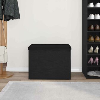 Opslagbank met opslag Zwart eiken 62 x 42 x 45 cm Bewerkt hout 4