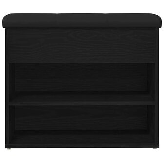 Opslagbank met plank Zwart Eiken 62 x 32 x 50 cm Bewerkt hout 6