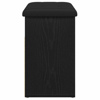 Opslagbank met plank Zwart Eiken 62 x 32 x 50 cm Bewerkt hout 7