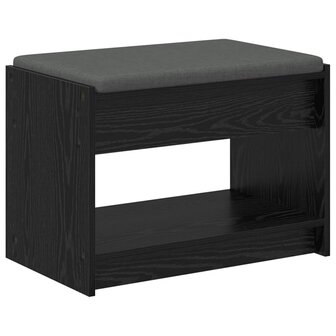 Halbank met kussen met plank Zwarte Eik 63 x 38 x 45 cm 2