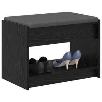 Halbank met kussen met plank Zwarte Eik 63 x 38 x 45 cm 3