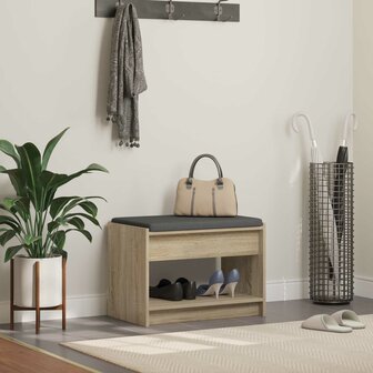 Halbank met kussen met plank Sonoma Eiken 63 x 38 x 45 cm 1