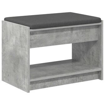 Halbank met kussen met plank Beton Grijs 63 x 38 x 45 cm 2