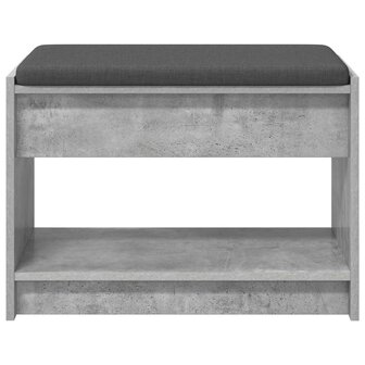 Halbank met kussen met plank Beton Grijs 63 x 38 x 45 cm 5