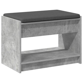 Halbank met kussen met plank Beton Grijs 63 x 38 x 45 cm 7