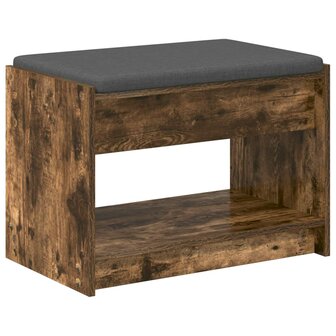 Halbank met kussen met plank Gerookte Eik 63 x 38 x 45 cm 2
