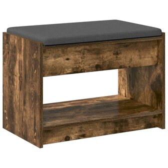 Halbank met kussen met plank Gerookte Eik 63 x 38 x 45 cm 7