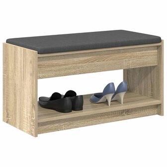 Halbank met kussen met plank Sonoma Eiken 83 x 38 x 45 cm 3