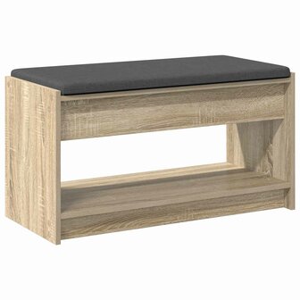 Halbank met kussen met plank Sonoma Eiken 83 x 38 x 45 cm 7