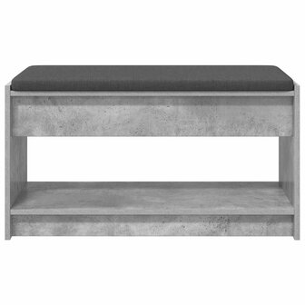 Halbank met kussen met plank Beton Grijs 83 x 38 x 45 cm 5